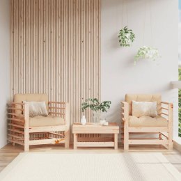 Fotele ogrodowe z poduszkami, 2 szt., lite drewno sosnowe Lumarko!