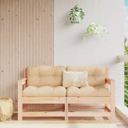 VidaXL Fotele ogrodowe z poduszkami, 2 szt., lite drewno sosnowe