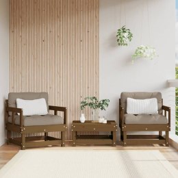 Fotele ogrodowe z poduszkami, 2 szt., miodowe, drewno sosnowe Lumarko!