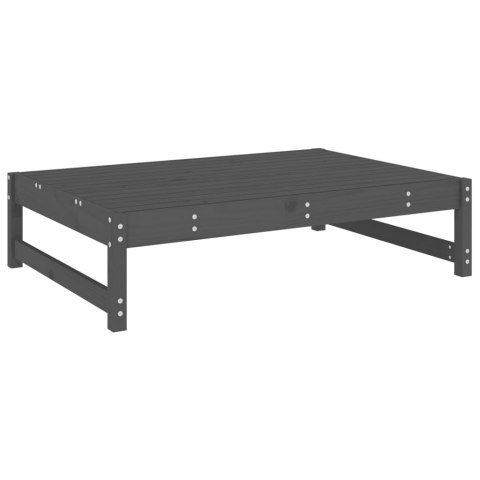 VidaXL Podnóżek ogrodowy, szary, 120x80 cm, lite drewno sosnowe