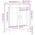 VidaXL Szafka, czarna, 69,5x34x90 cm, materiał drewnopochodny