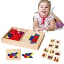 Drewniana Mozaika Geometryczna Viga Toys Klocki Dienesa Układanka Logiczna 148 el Montessori Lumarko!