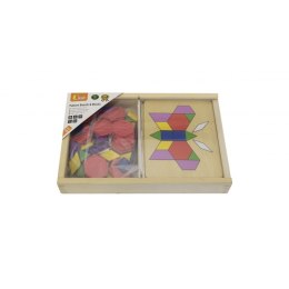 Drewniana Mozaika Geometryczna Viga Toys Klocki Dienesa Układanka Logiczna 148 el Montessori Lumarko!
