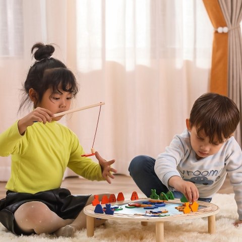 Drewniana Gra Łowienie Rybek Fsc Lumarko!