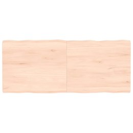 VidaXL Blat stołu, 120x50x4 cm, surowy, lity dąb z naturalną krawędzią