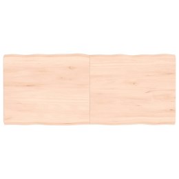 VidaXL Blat stołu, 120x50x6 cm, surowy, lity dąb z naturalną krawędzią