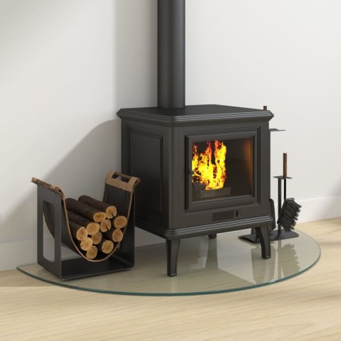 Panel kominkowy, szklany, półokrągły, 1000x500 mm Lumarko!