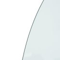 VidaXL Panel kominkowy, szklany, półokrągły, 800x600 mm