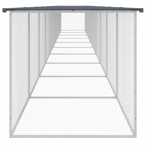 Klatka dla kurcząt, z dachem, antracytowa, 1003x98x90 cm, stal Lumarko!
