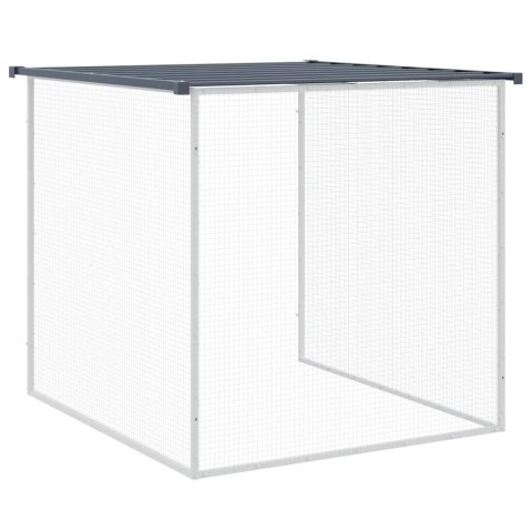Klatka dla kurcząt, z dachem, antracytowa, 1003x98x90 cm, stal Lumarko!
