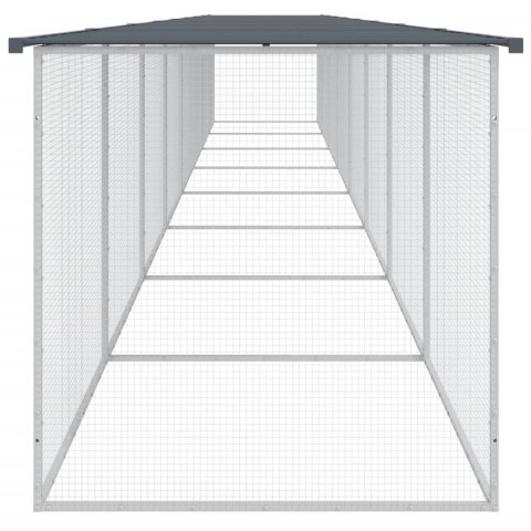 Klatka dla kurcząt, z dachem, antracytowa, 803x98x90 cm, stal Lumarko!
