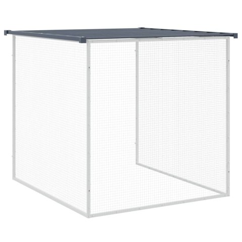 Klatka dla kurcząt, z dachem, antracytowa, 803x98x90 cm, stal Lumarko!