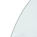 VidaXL Panel kominkowy, szklany, półokrągły, 1000x600 mm