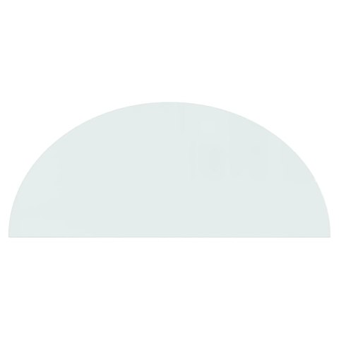 VidaXL Panel kominkowy, szklany, półokrągły, 1200x500 mm