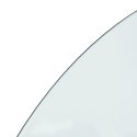 Panel kominkowy, szklany, półokrągły, 1200x500 mm Lumarko!