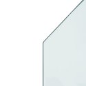 VidaXL Panel kominkowy, szklany, sześciokątny, 80x50 cm