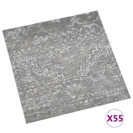 VidaXL Samoprzylepne panele podłogowe, 55 szt., PVC, 5,11 m², szare