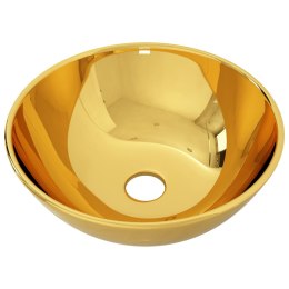 Umywalka, 28 x 10 cm, ceramiczna, złota Lumarko!