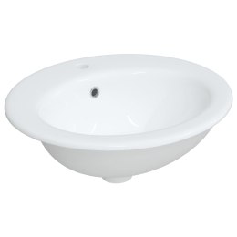 VidaXL Umywalka, biała, 52x46x20 cm, owalna, ceramiczna