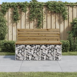 Ławka ogrodowa z gabionem, 103x70x65 cm, impregnowana sosna Lumarko!