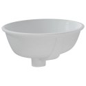 VidaXL Umywalka, biała, 33x29x16,5 cm, owalna, ceramiczna