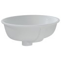 VidaXL Umywalka, biała, 37x31x17,5 cm, owalna, ceramiczna