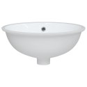 Umywalka, biała, 43x35x19 cm, owalna, ceramiczna Lumarko!