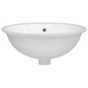 VidaXL Umywalka, biała, 47x39x21 cm, owalna, ceramiczna