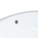 Umywalka, biała, 47x39x21 cm, owalna, ceramiczna Lumarko!
