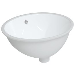 VidaXL Umywalka, biała, 49x40,5x21 cm, owalna, ceramiczna