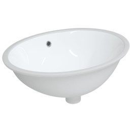 VidaXL Umywalka, biała, 56x41x20 cm, owalna, ceramiczna