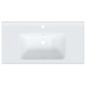 VidaXL Umywalka, biała, 91,5x48x19,5 cm, prostokątna, ceramiczna