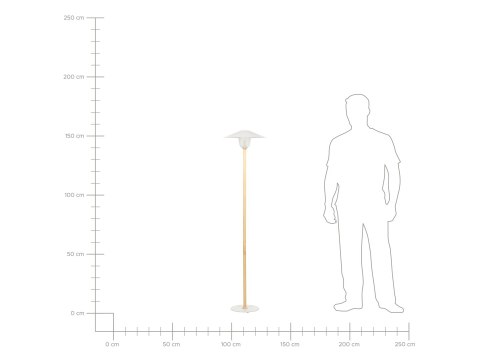 Lampa podłogowa drewniana biała MOPPY