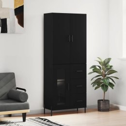 Witrynka, czarna, 69,5x34x180 cm, materiał drewnopochodny Lumarko!