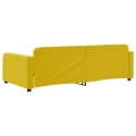 Sofa z funkcją spania, żółta, 100x200 cm, obita aksamitem Lumarko!