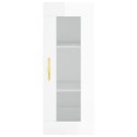 VidaXL Wysoka szafka, biała z wysokim połyskiem, 34,5x34x180 cm