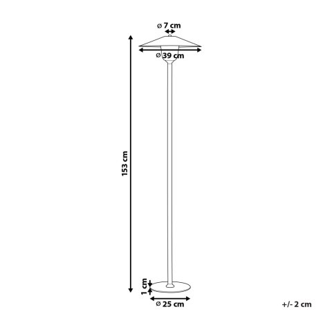 Lampa podłogowa drewniana biała MOPPY