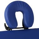 Składany stół do masażu z aluminiową ramą, 4 strefy, niebieski Lumarko!