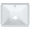 VidaXL Umywalka, biała, 36,5x32x15,5 cm, prostokątna, ceramiczna