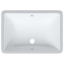 Umywalka, biała, 52x38,5x19,5 cm, prostokątna, ceramiczna Lumarko!