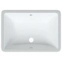 Umywalka, biała, 55,5x37,5x19 cm, prostokątna, ceramiczna Lumarko!
