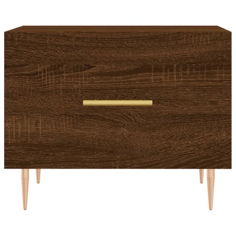 VidaXL Stoliki kawowe, 2 szt., brązowy dąb, 50x50x40 cm