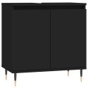 VidaXL Zestaw 3 szafek łazienkowych, czarny, materiał drewnopochodny