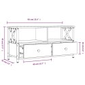 VidaXL Szafka pod telewizor, brązowy dąb, 90x33x45 cm