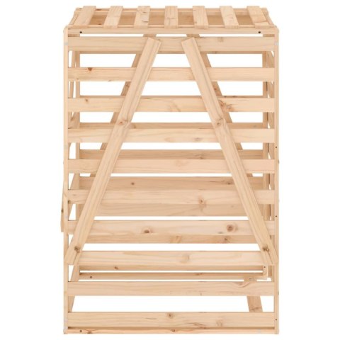 Obudowa kosza na śmieci, 84x90x128,5 cm lite drewno sosnowe Lumarko!