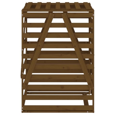 Obudowa kosza na śmieci, miodowy brąz, 84x90x128,5 cm, sosna Lumarko!