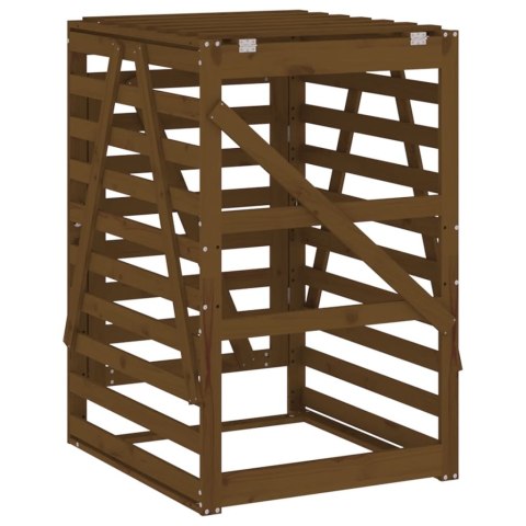 Obudowa kosza na śmieci, miodowy brąz, 84x90x128,5 cm, sosna Lumarko!