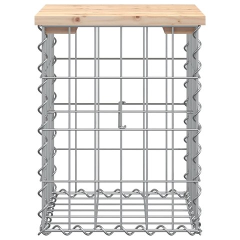 VidaXL Ławka ogrodowa, gabion, 33x31x42 cm, lite drewno sosnowe