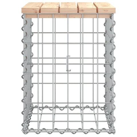 VidaXL Ławka ogrodowa, gabion, 33x31x42 cm, lite drewno sosnowe
