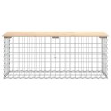 Ławka ogrodowa, gabion, 103x44x42 cm, lite drewno sosnowe Lumarko!